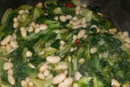 fagioli e scarole, osteria da carmela